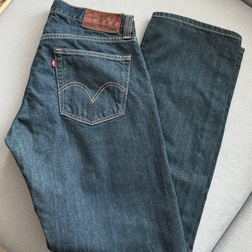 33X32 Levi's Men's Dark Blue Straight Jeans 514